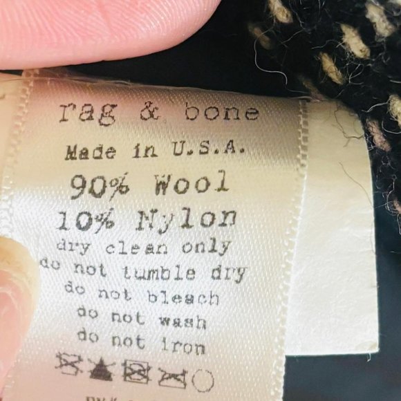 Rag & Bone Wool Micro Dot Black Blazer SZ medium - Picture 9 of 10